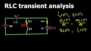 RLC transient analysis II Problem 3 [upl. by Dorey]