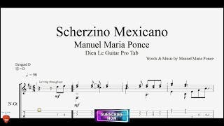 Scherzino Mexicano by Manuel Maria Ponce with Guitar Pro TABs [upl. by Metabel385]