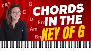 Key of G How to Form and Play Chords on Piano for beginners Piano Tutorial [upl. by Atinaw69]