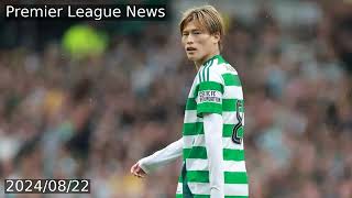 Man City discover Kyogo Furuhashi price tag as transfer target arrives in England [upl. by Erodavlas98]