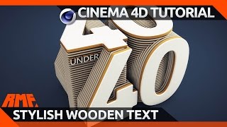 Cinema 4D Tutorial  Stylish 3D Wooden Text Structure [upl. by Giarg]