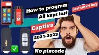 Chevrolet Captiva 20212023 All smart keys lost programming using autel km100 [upl. by Girardo]