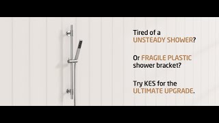 Model F209S78  How to Install a KES Bathroom Wall Mount Shower Arm and Slide Bar [upl. by Wilkins]