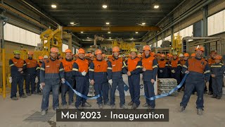 LAluminerie Alcoa de Deschambault inaugure la nouvelle chaîne de petits lingots [upl. by Antoinetta651]