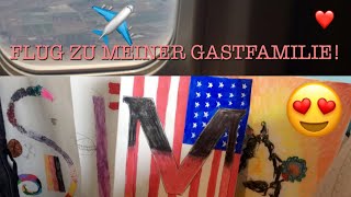 FLUG ZU MEINER GASTFAMILIE 🌍🌴  Auslandsjahr 201819 [upl. by Purington871]