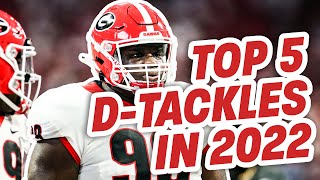 Who are the Top 5 Defensive Tackles in the 2022 NFL Draft Jordan Davis Demarvin Leal and more [upl. by Yarehs]