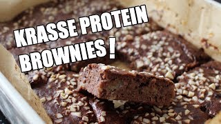 SCHOKOBANANEN PROTEIN BROWNIES  DAS EINFACHSTE REZEPT FÜR FAULE 😂 [upl. by Aitnahs]