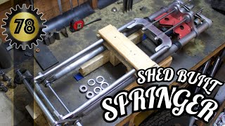 Shed built Springer in the Shed built Jig Honda Rebel Bobber Part 18 [upl. by Acsehcnarf771]