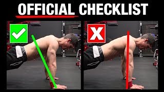 The Official PushUp Checklist AVOID MISTAKES [upl. by Aenit]