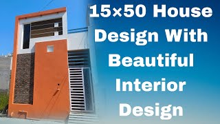 15×50 House design with beautiful interior design  1bhk House Plan  Kavirdev Home Tour home [upl. by Vetter]