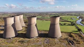 Willington Powerstation Disused by Drone 27102024 [upl. by Teeniv735]