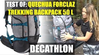 QUECHUA FORCLAZ Trekking Backpack 50 L DECATHLON [upl. by Nylarej68]