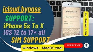 iHello HFZ iCloud Bypass iPhone 5s To X iOS 17 support  iCloud bypass sim support [upl. by Devan]