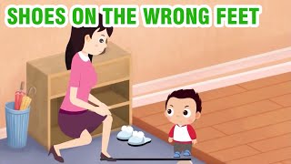 Kids Conversation  Shoes on The Wrong Feet  Learn English for Kids [upl. by Bathsheeb291]