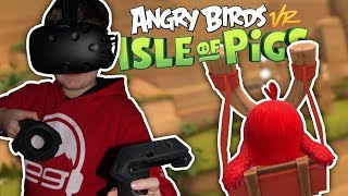 My first Virtual Reality video  Angry Birds VR Isle of Pigs [upl. by Tirma]