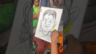 Caricature drawing by indian caricaturist in real time  Book yours now [upl. by Melia]