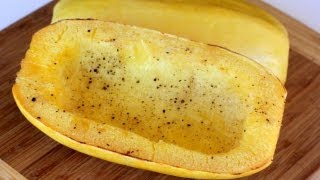 ROASTED SPAGHETTI SQUASH  how to roast spaghetti squash [upl. by Lars784]