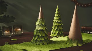 Beautiful crepe paper Christmas tree – DIY by Søstrene Grene [upl. by Nnaeerb]