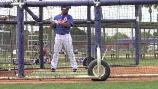 Juan Lagares Takes Batting Practice [upl. by Lefty]