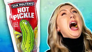 Irish People Try Giant Van Holtens Pickles [upl. by Nossaj]