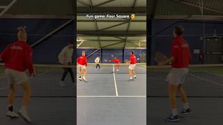 Gaston Droguet Lajal and Gueymard Wayenburg playing quotFour Squarequot a fun tennis game tennis [upl. by Kulseth734]