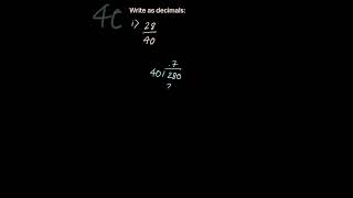 How to convert fractions to decimals shorts maths [upl. by Rehm]