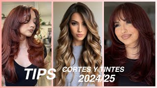 LOS CORTES Y TINTES DE CABELLO MÁS BELLOS 202425 [upl. by Luttrell]