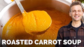 Roasted Carrot Soup  Slightly sweet healthy soup recipe [upl. by Asia525]