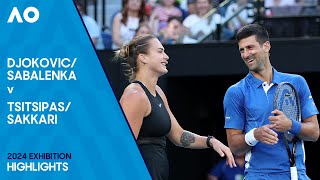 DjokovicSabalenka v TsitsipasSakkari Full Match  Australian Open 2024 Exhibition [upl. by Ury]