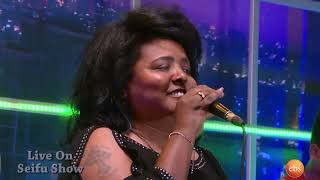 Yeshimebet Dubale singing Yewalkbet on Seifu Fantahun show [upl. by Lledyl]