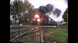 CP Rail C424s and RS18s between Newport and RichfordVT 10061989 [upl. by Cyprio]