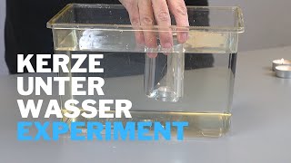 Kerze brennt unter Wasser  Experiment zum Nachmachen [upl. by Erfert]