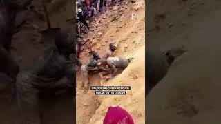 Watch Miners in Congo Make Dramatic Escape From Collapsed Gold Mine [upl. by Anoif]