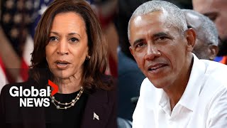 Obamas endorse Harris as Trump wants to skip scheduled debate [upl. by Holna]