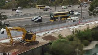 Warringah Freeway Upgrade time lapse  Monday 08 April 2024 [upl. by Notyep366]