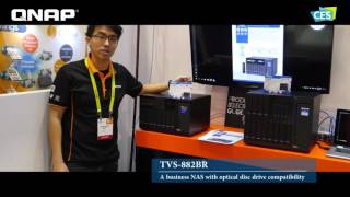 QNAP CES 2017 現場直擊  高規格 NAS TVS882BR 配備藍光光碟燒錄機擴充槽 [upl. by Ocire405]