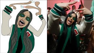 POP DRAWING MEME 190  CARDI B  TOMORROW 2  Ruby Fun [upl. by Sulecram]