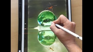 Drawing realistic Ant  zeichnen lernen für Anfänger  iPad Pro Apple Pencil Time Lapse procreate [upl. by Trelu]