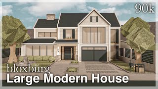 Bloxburg  Large Modern House Speedbuild exterior [upl. by Megdal]