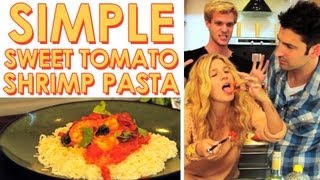 Simple Sweet Tomato Shrimp Pasta [upl. by Haymes]