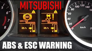 Diagnose amp Fix ABSASC Warning on Mitsubishi Lancer Outlander ASX Inspira [upl. by Colwin]