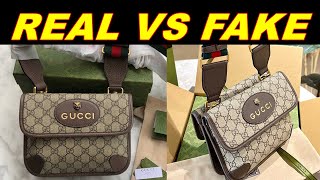 Real vs Fake Gucci GG Supreme Neo Vintage Small Messenger Bag [upl. by Halette]