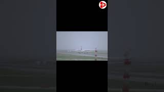 Crosswind landing in fog  plane bounced youtubeshorts crosswinds fog aviation aviation [upl. by Nialb]