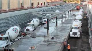 Epping station platforms  first concrete pour timelapse [upl. by Albemarle]