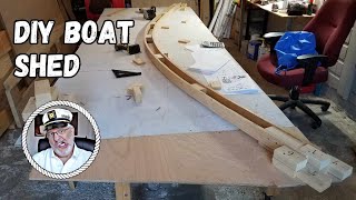 EP25 DIY Building A Bow Roof Shed Part 1  Getting Ready to Winterize My Boat Build [upl. by Ettenna]