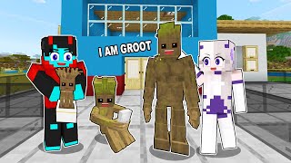 we Adopted GROOT in Minecraft [upl. by Gallenz]