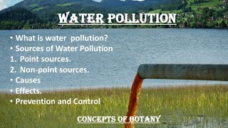 Water Pollution Sources Causes Effects Prevention and Control HindiUrdu Concepts of Botany [upl. by Tillio]