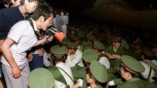 Photojournalist on Tiananmen Square tank standoff [upl. by Aisatana]