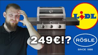 Der beste LIDL Gasgrill aller Zeiten Rösle Gourmet G3 von Lidl im Test [upl. by Ataga]