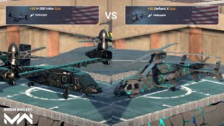 V280 Valor vs Defiant X  Helicopter Damage Test  Modern Warships [upl. by Timothea378]